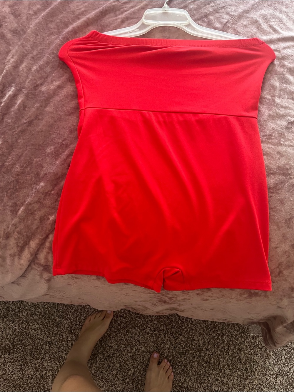Red Strapless Romper Bodysuit - Women Intimates & Sleepwear